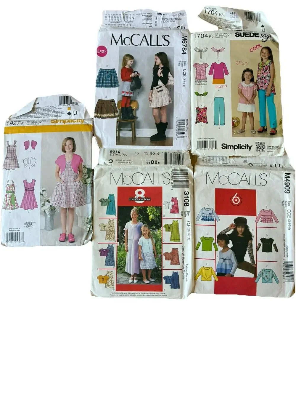 5- Girls Teens Dress Separates Skirts Tops Sz 3-14 Sew Patterns Lots Of Designs